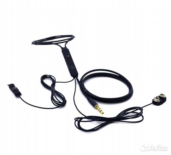 Микронаушник с выводным микрофоном и кнопкой пищал