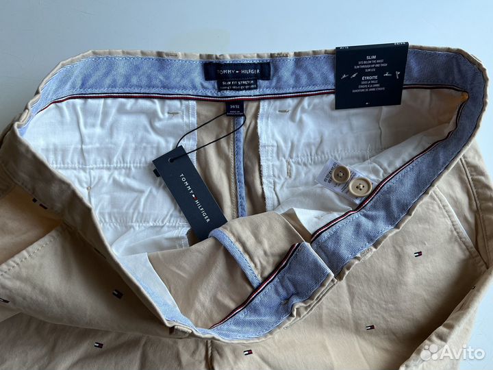 Tommy Hilfiger 34/32 Slim fit flag flex чино брюки