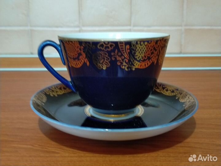 Кобальт стекло, фарфор.Винтаж