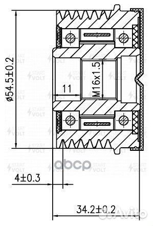 Шкив с обгонной муфтой генер. SGP1008 startvolt