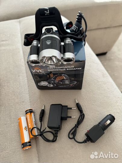 Фонарь налобный новый