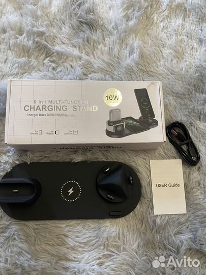 Беспроводная станция зарядка 6 в 1 новая