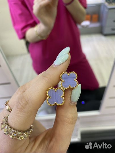 Серьги и браслет van cleef