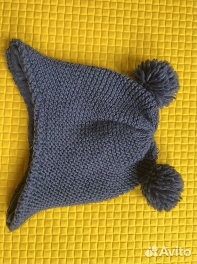 Комплект шапка варежки