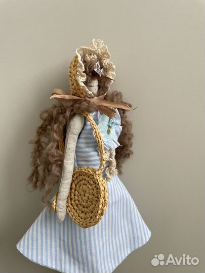 Текстильная интерьерная кукла Тильда