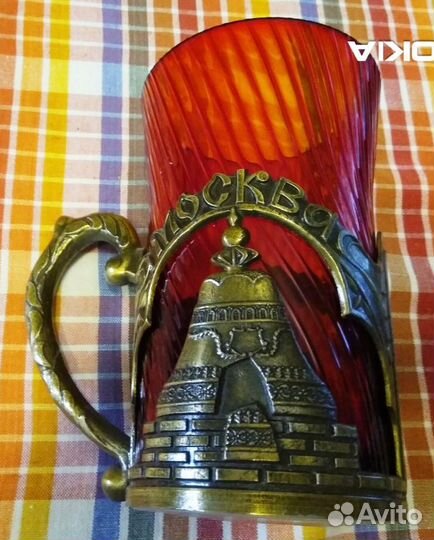 Кружка сувенирная СССР с подстаканником Винтаж