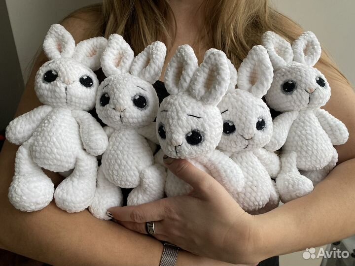 Мягкая игрушка на заказ. Зайка ручной работы