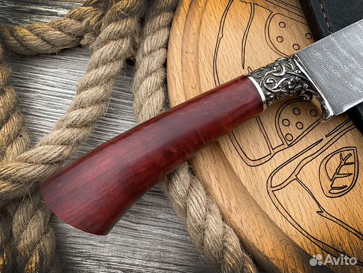 Нож пчак большой из дамасской стали