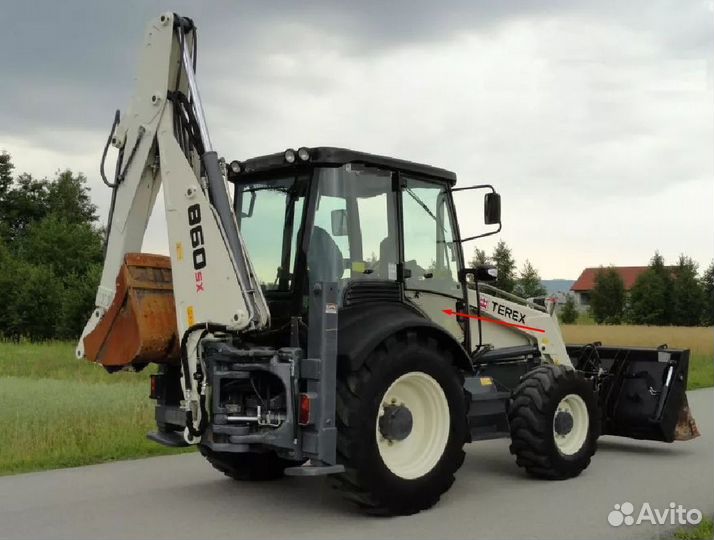 Стекло двери нижнее для погрузчика Терекс