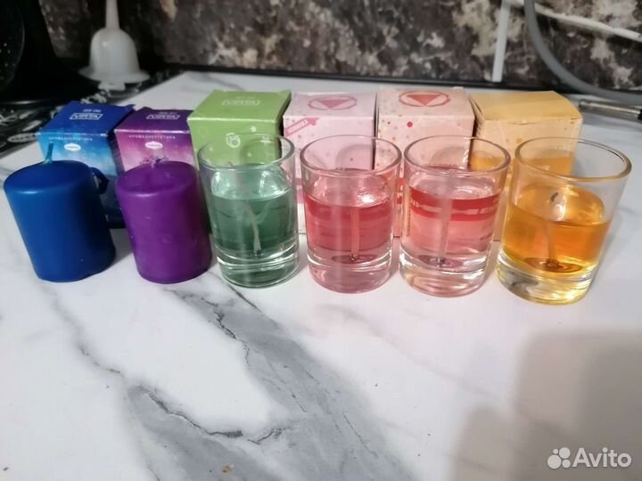 Свечи восковые и гелевые
