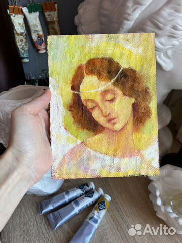 Картина маслом Ангел гармонии, 15/20 см