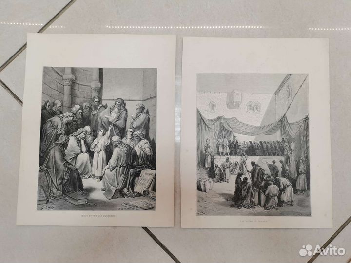Гравюры 19 век Густав Доре Библия оригинал