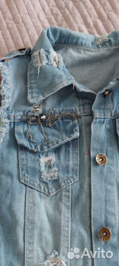 Джинсовая жилетка для девочки