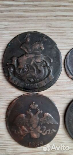 Монеты 2к-1770 2к-1838 3к-1924 денга-1760