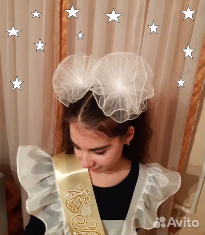 Школьные банты, ленты Выпускник, фартуки