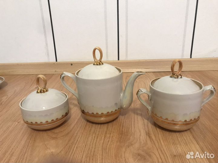 Фарфоровый чайный Сервиз,Бориславский з-д.70-е.ссс