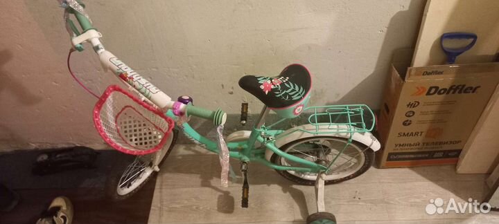 Велосипед детский 4х колесный 4-6 лет