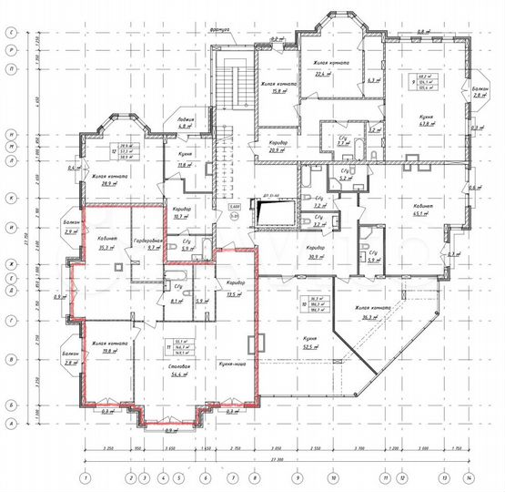 4-к. квартира, 149,9 м², 3/4 эт.