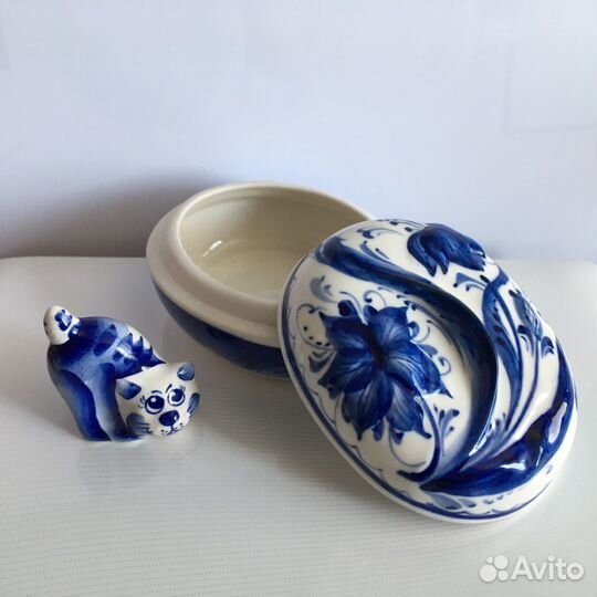 Котик Гжель сувенир