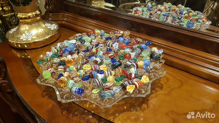 Конфеты интерьерные из цветного стекла Италия