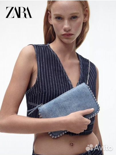 Джинсовая сумка zara