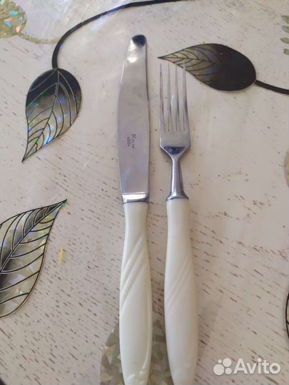 Вилки СССР белая ручка