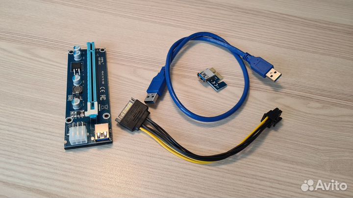 Новый Райзер VER 006c 6 PIN, Кабель USB 60 см