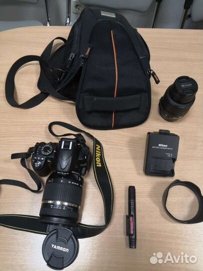 Зеркальный фотоаппарат nikon D3100 + объектив tamr