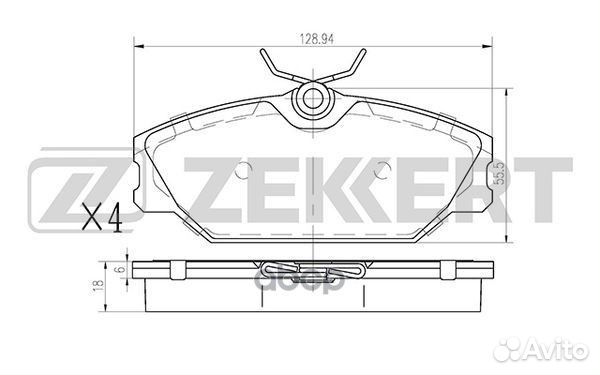 Колодки передние Renault/Zekkert/ BS1159 Zekkert