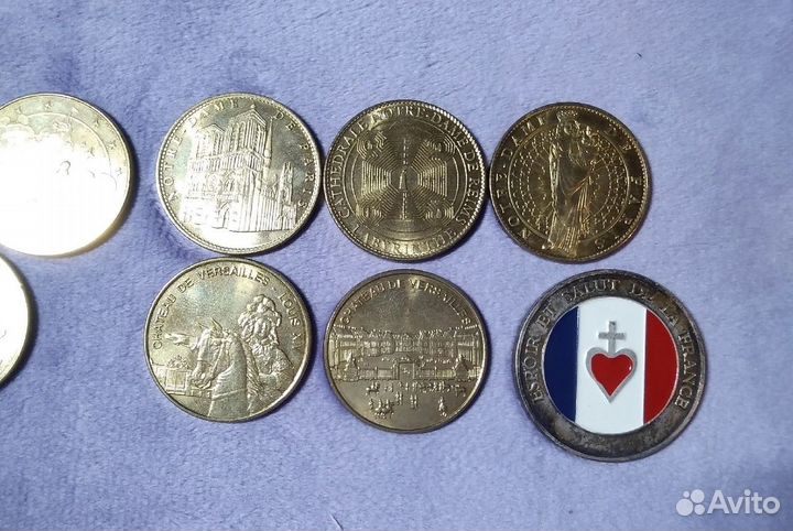 Монеты сувенирные,иностранные,из Франции