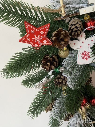 Новогодний венок ручной работы