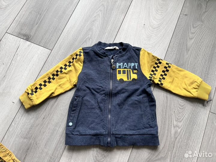 Комплект для мальчика 80(комбинезон+рубашка+кофта)