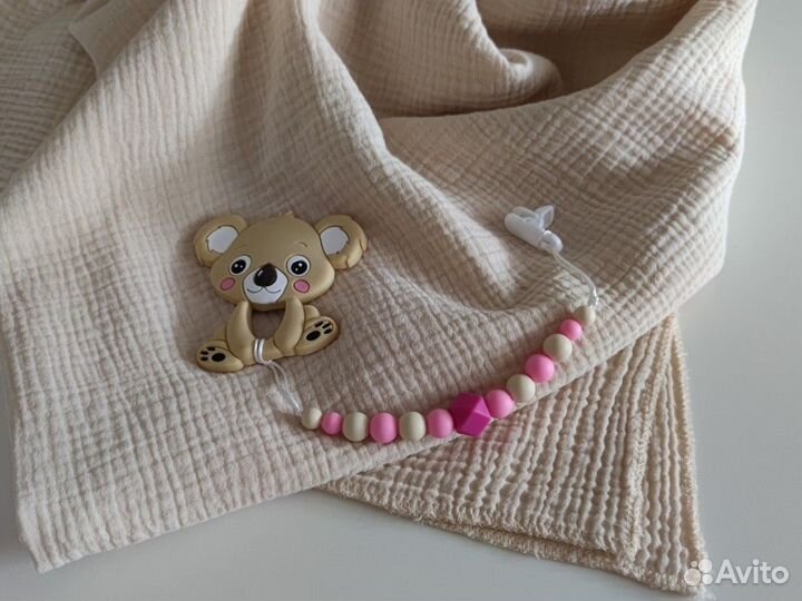 Муслиновая пелёнка + грызунок