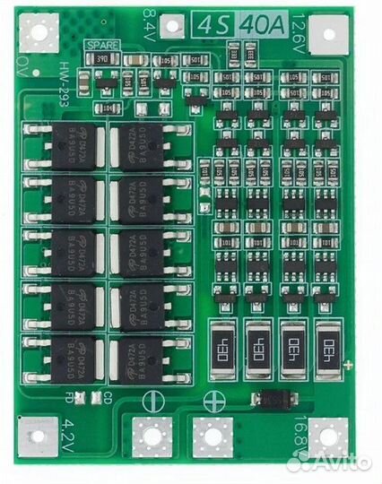 Плата BMS 3S 40A 4S 40A