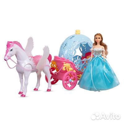 Кукла с лошадью и каретой