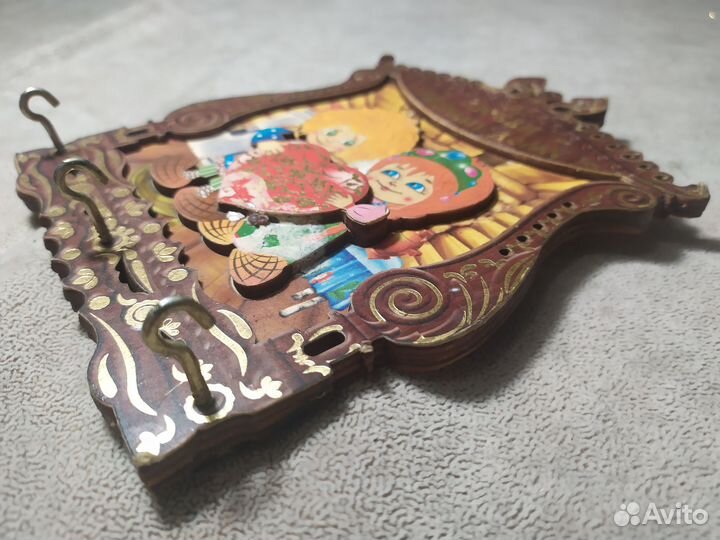 Ключница ручной работы, на 3 крючка