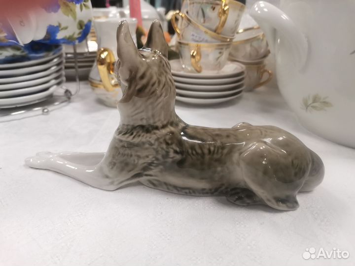 Собака овчарка фарфоровая лфз