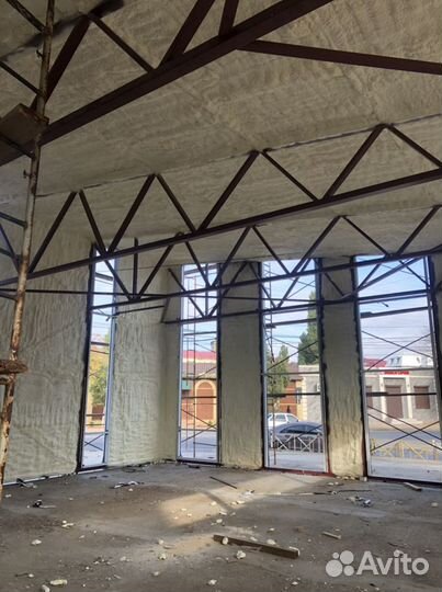 Утепление мансард, крыш, ангара, склада пенополиур