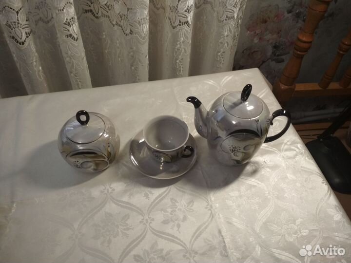 Сервиз чайный тонкий фарфор на 6 персон