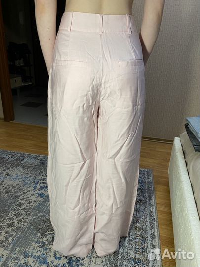 Брюки нежно розовые love triangle s размер