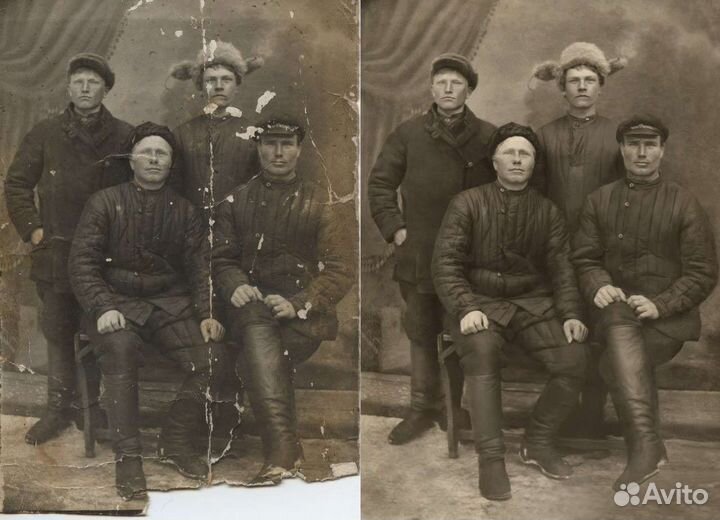 Фотошоп, ретушь, отрисовка портретов, реставрация