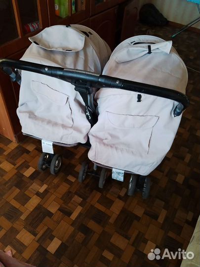 Коляска для двойни погодок jetem