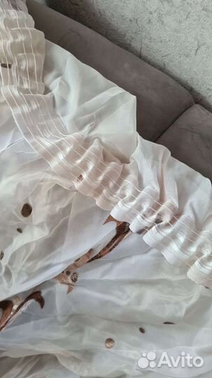 Тюль на кухню+магнит