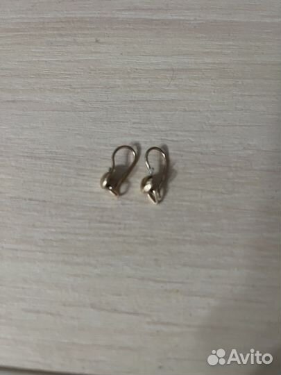 Детские золотые сережки