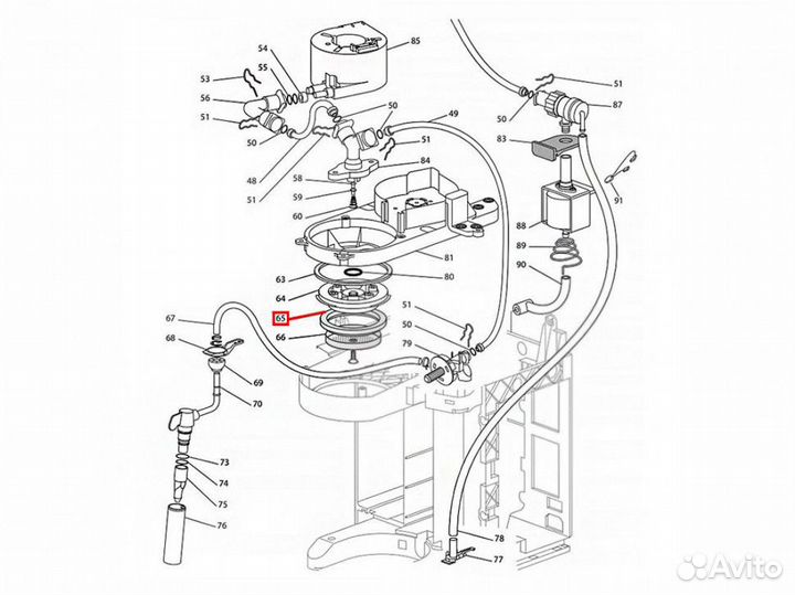 Прокладка рожка кофемашины DeLonghi рожкового типа