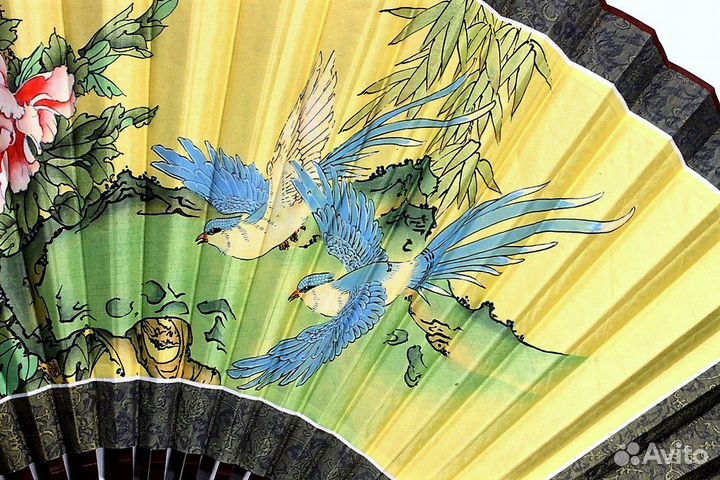 Две Птицы Китайский Настенный Веер,0,65м ru 2 -1