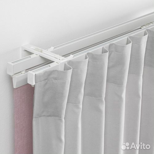 Комплект из 2 гардинных шин IKEA vidga белый