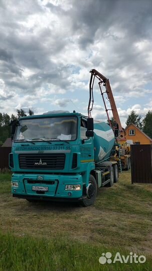 Бетон м100-м500 (мы завод), бетононасос (37м)