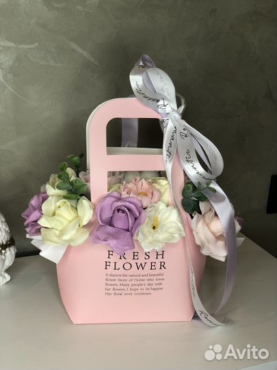 Букет из мыльных роз