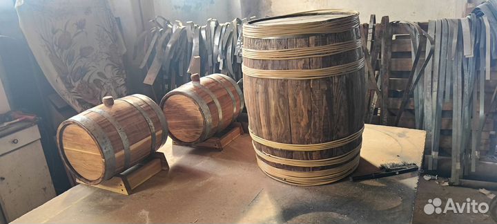 Дубовые бочки, кадки, муляжи, купели